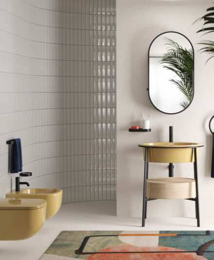 Tendance salle de bains contemporaine et colorée avec les collections Ceramica Cielo - Disponible chez Hydropolis