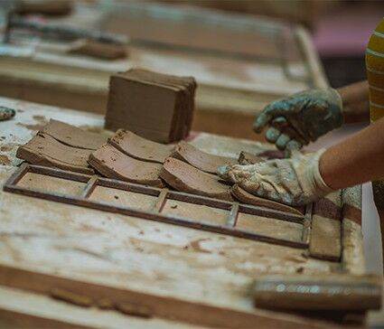 A closer look at NEW TERRACOTTA's handcrafted terracotta floor tiles