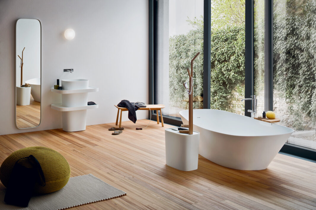 Total look corian pour cette salle de bains Rexa Design - Chez Hydropolis