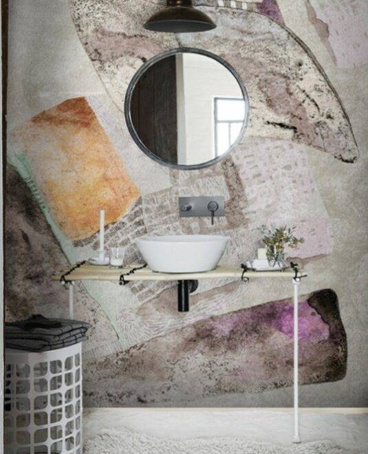 Pour donner du style et du caractère à votre salle de bains, choisissez le papier peint hydrofuge - Collection Wall & Decò chez Hydropolis