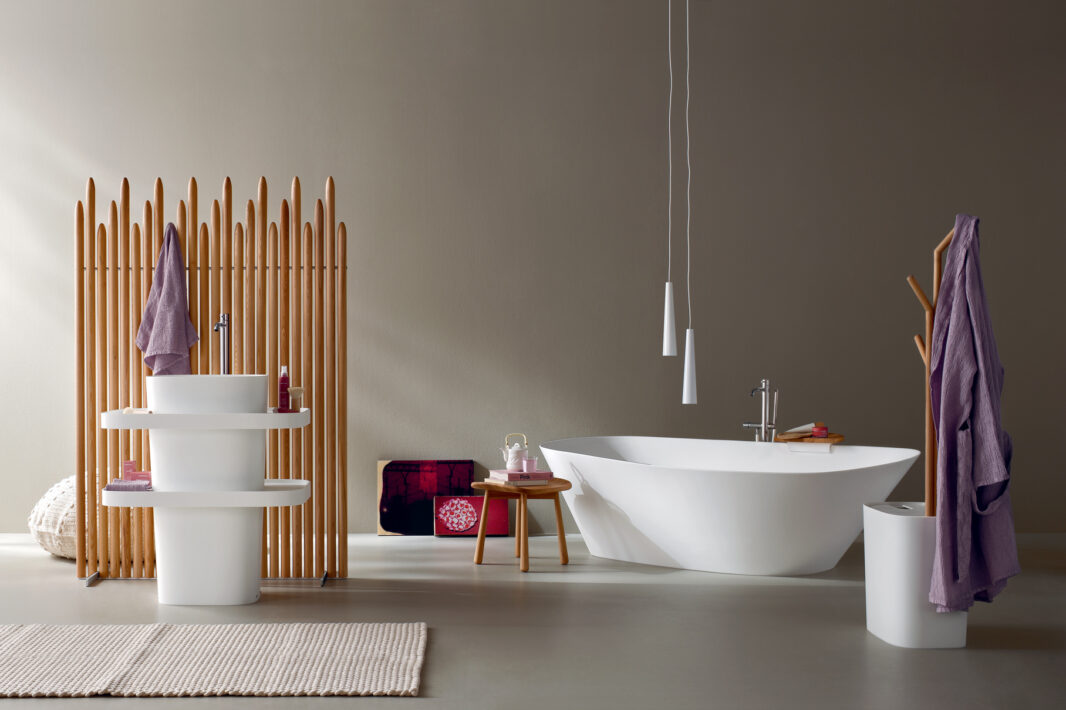 Total look corian pour cette salle de bains Rexa Design - Chez Hydropolis