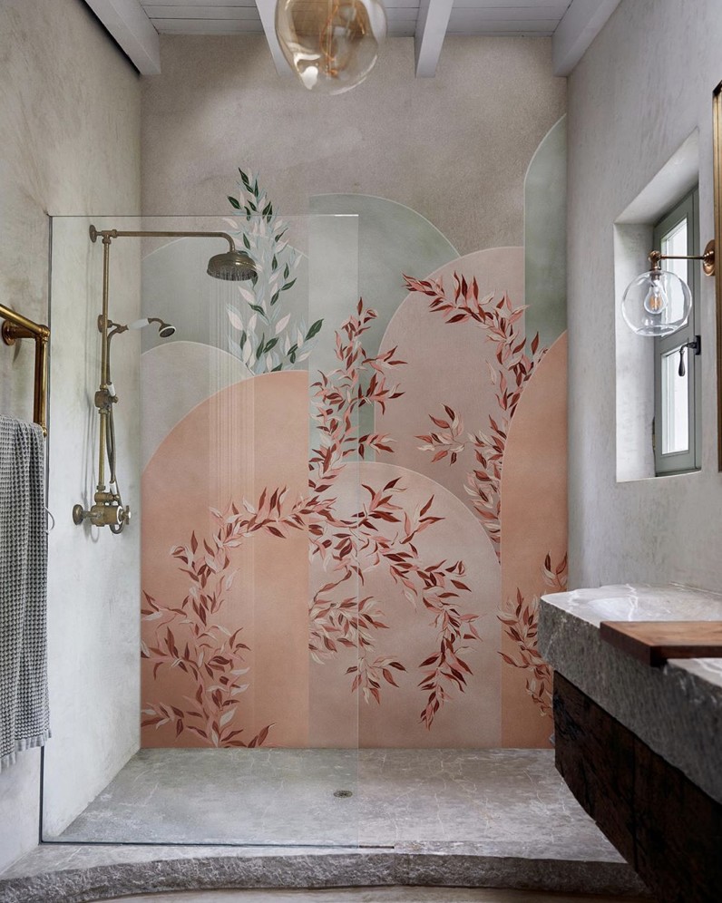Du papier peint dans la salle de bains_Wall&Decò