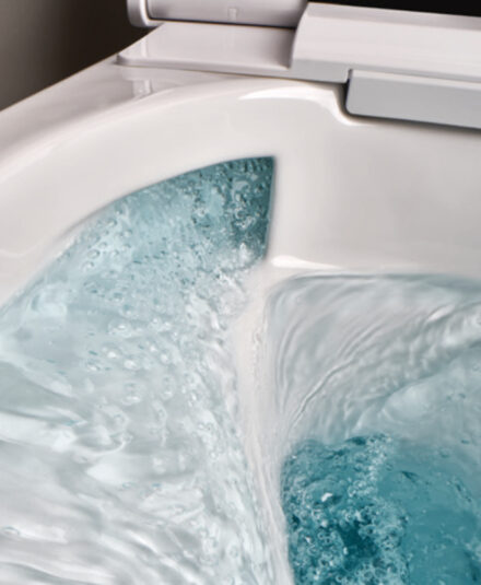 Le wc lavant AxentOne dispose d'un auto-nettoyage de l'appareil après chaque utilisation pour une hygiène toujours optimale - Chez Hydropolis