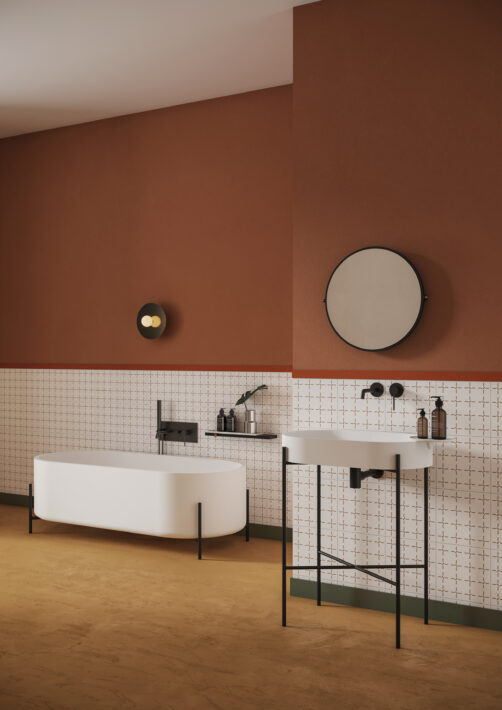 Total look contemporain pour cette salle de bain de chez Ex.T, disponible chez Hydropolis