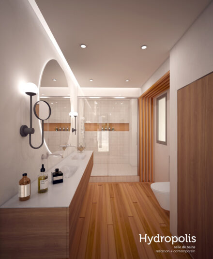 3D Project - Renovation of an en suite bathroom in Provence - Création Hydropolis