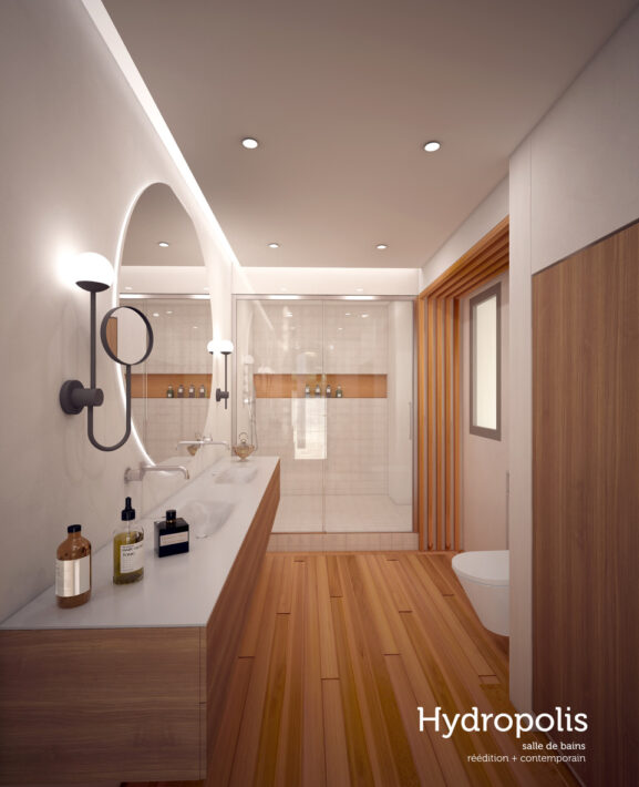 3D Project - Renovation of an en suite bathroom in Provence - Création Hydropolis