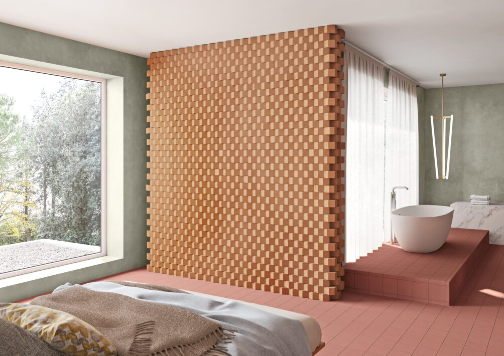 Tendances carrelages : La Mutina collection Hives - Les claustras s'invitent dans la salle de bains - Chez Hydropolis