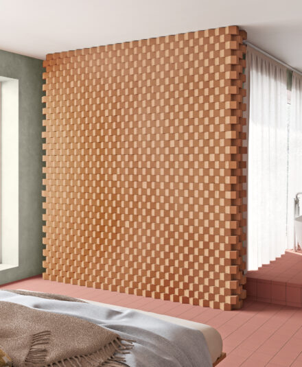 Tendances carrelages : La Mutina collection Hives - Les claustras s'invitent dans la salle de bains - Chez Hydropolis