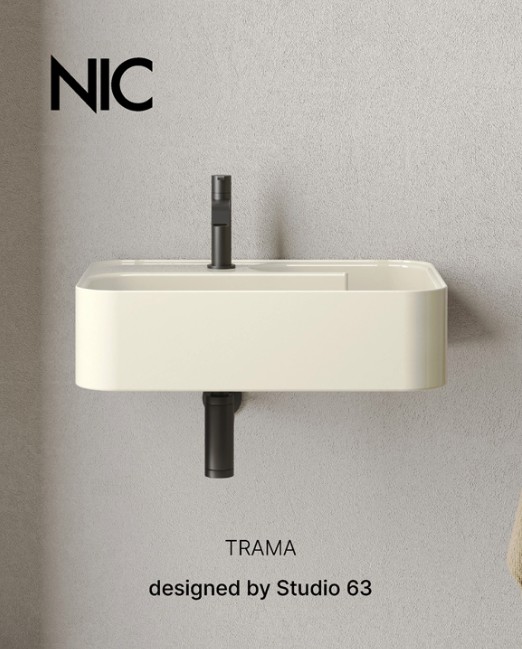 ADA2022 - Lavabo en céramique TRAMA chez Nic