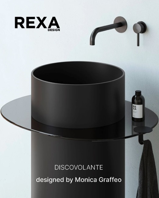 ADA2022 - Lavabo sur pied en corian DISCOVOLANTE chez Rexa