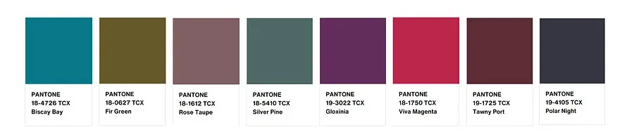 Les nuances de la palette Resonance de chez Pantone, offre plus de profondeurs et de caractères à vos projets.