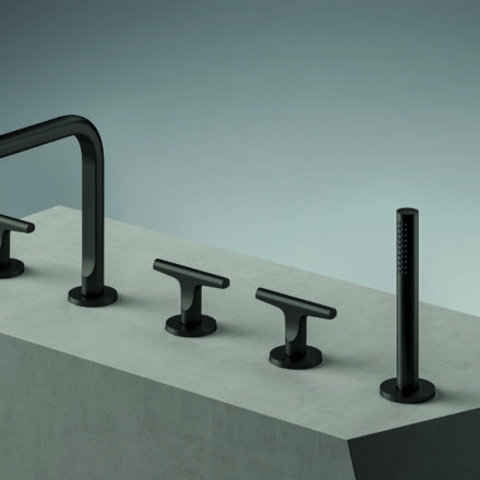 Built-in bath faucets