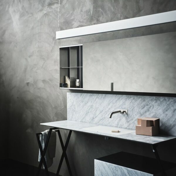 ELL - Lavabo sur plan en marbre blanc de carrare_1 - Agape