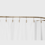 Tringle à rideau suspendue demi-cercle - Finition Incalux, chrome ou nickel