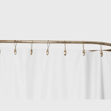 Tringle à rideau suspendue demi-cercle - Finition Incalux, chrome ou nickel