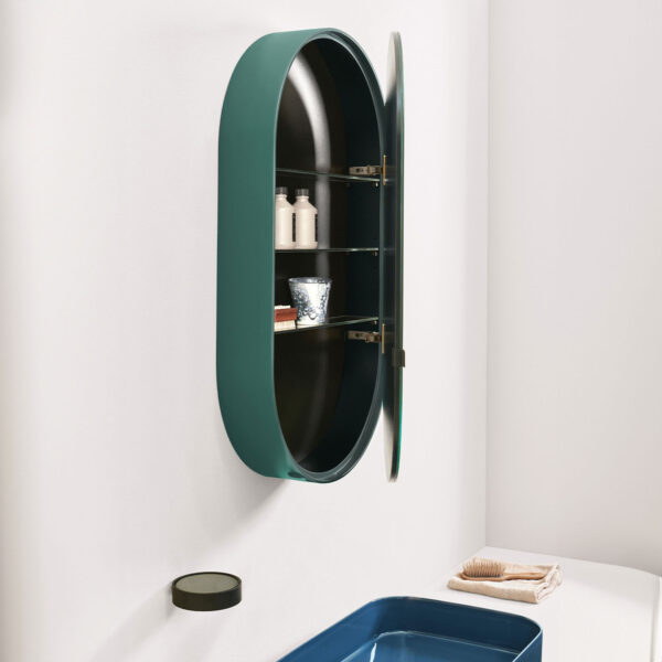 Oval Box - Collection I Catini - Ceramica Cielo - Armoire de toilette avec corps laqué - Hydropolis