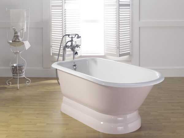 Recor_Baignoire RollTop en fonte sur piedestal