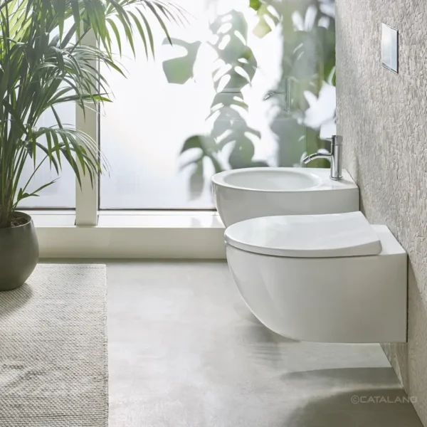 ITALY - Ceramica Catalano - WC suspendu - Céramique - Brillant - Sans brides - Newflush - Hydropolis