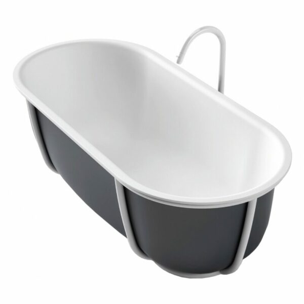 Baignoire îlot CUNA en solid surface-par Agape-Hydropolis