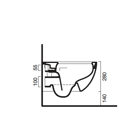 Technique - ITALY - Ceramica Catalano - WC suspendu - Céramique - Sans brides - Newflush - Hydropolis