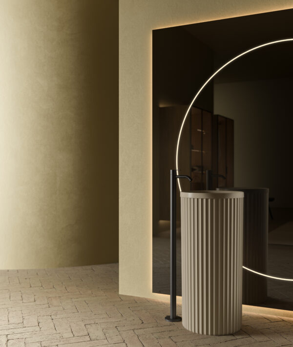 Lavabo freestanding en solid surface beige - Collection Heritage - Inbani