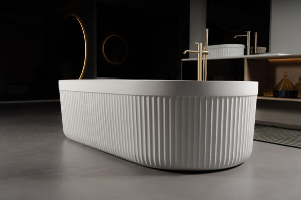 Détail Baignoire freestanding en solid surface - Collection Heritage chez Inbani