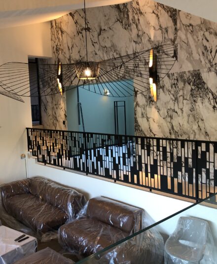 Hydropolis - Interior decoration project -Aix en Provence - Choice of furniture, wall coverings, custom-made railings