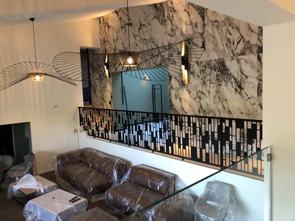Hydropolis - Interior decoration project -Aix en Provence - Choice of furniture, wall coverings, custom-made railings