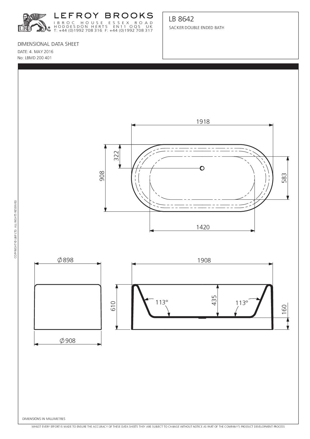 Fiche-Technique-Baignoire-LB-8642-Lefroy Brooks