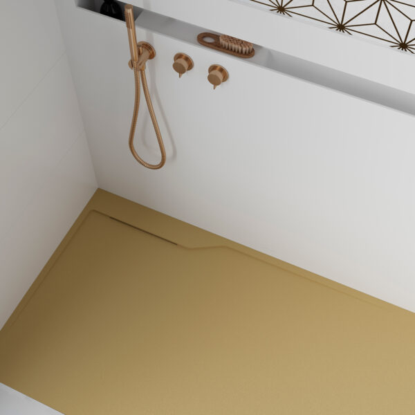 Hidrobox - Receveur de douche rectangulaire - Kromat - Couleur Golden - Hydropolis