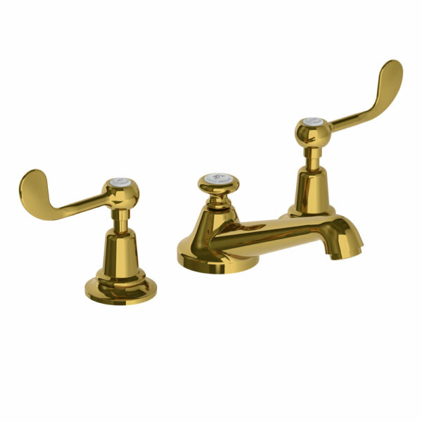 Lefroy-Brooks_Robinet sur gorge 3 trous CL-1220-ManettesConnaught_PolishedBrass