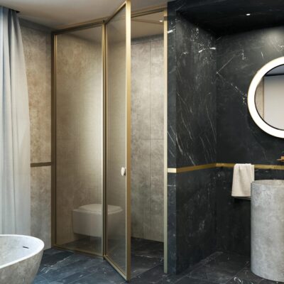 Parois de douche SUITE - Suggestion d'agencement Espace toilettes - VISMARAVETRO