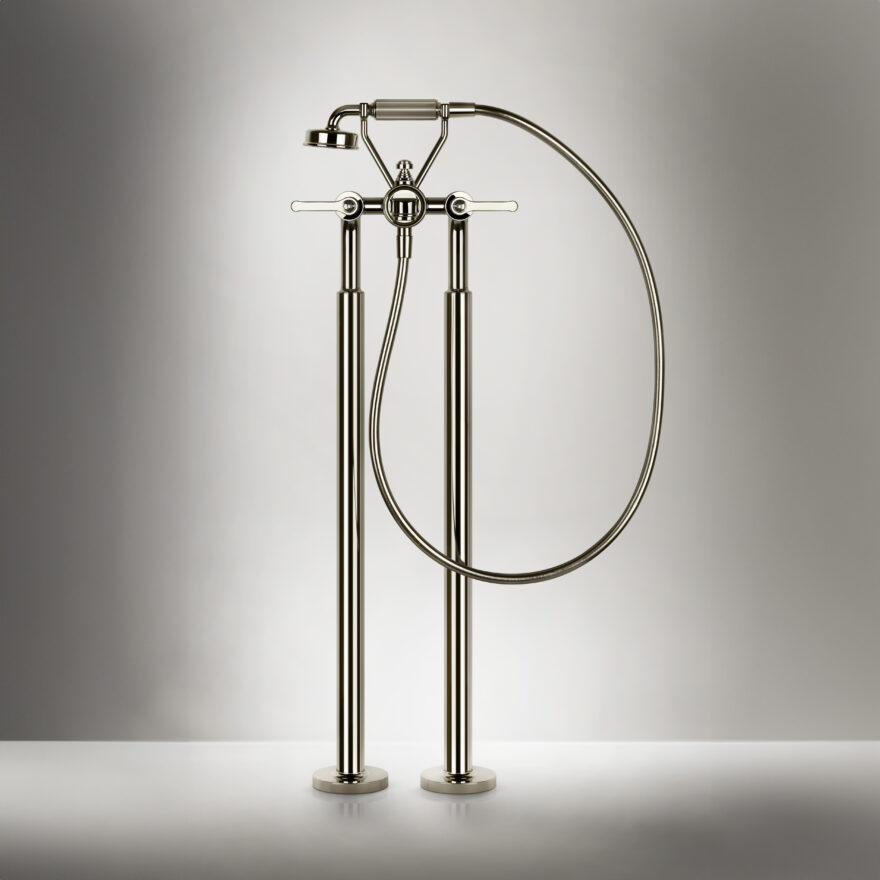 Optima Mitigeur sur pieds pour baignoire, avec douchette, Chrome