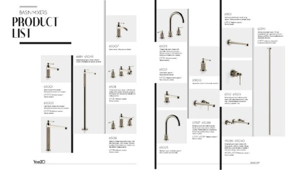 Venti20_Collection wall-mounted, rim-mounted and floor-mounted taps_Gessi