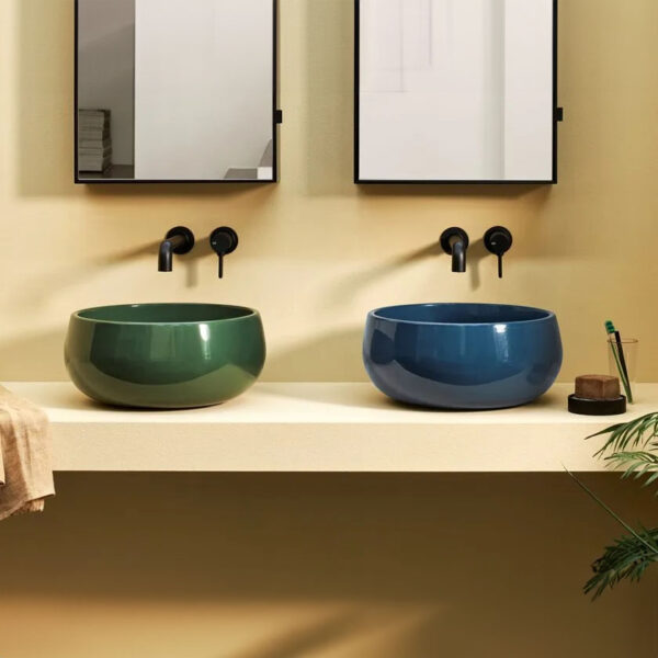 Tino - Collection Le Bacinelle - Ceramica Cielo - Vasque ronde à poser en céramique - Hydropolis