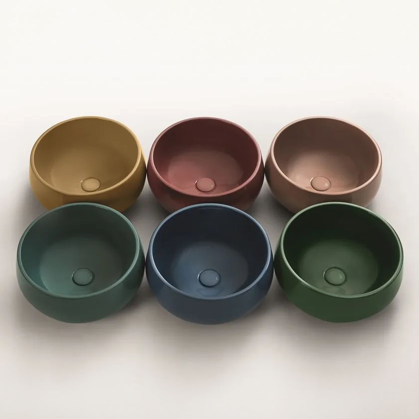 Tino - Collection Le Bacinelle - Ceramica Cielo - Vasque ronde à poser en céramique - Hydropolis