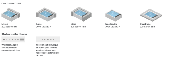 Configurations Spa Minerva outdoor