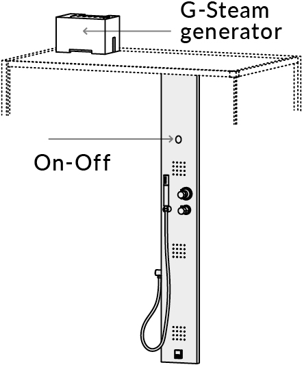 G-Steam-On-Off-Colonne-avec-générateur-de-vapeur