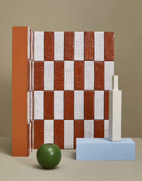 Mutina_Collection Chamotte_Mono, Linea, Quadro Blanc et Terracotta