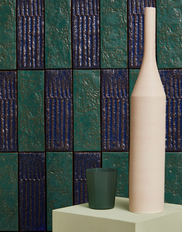 Mutina_Collection Chamotte_Mono Verde_Quadro Blu