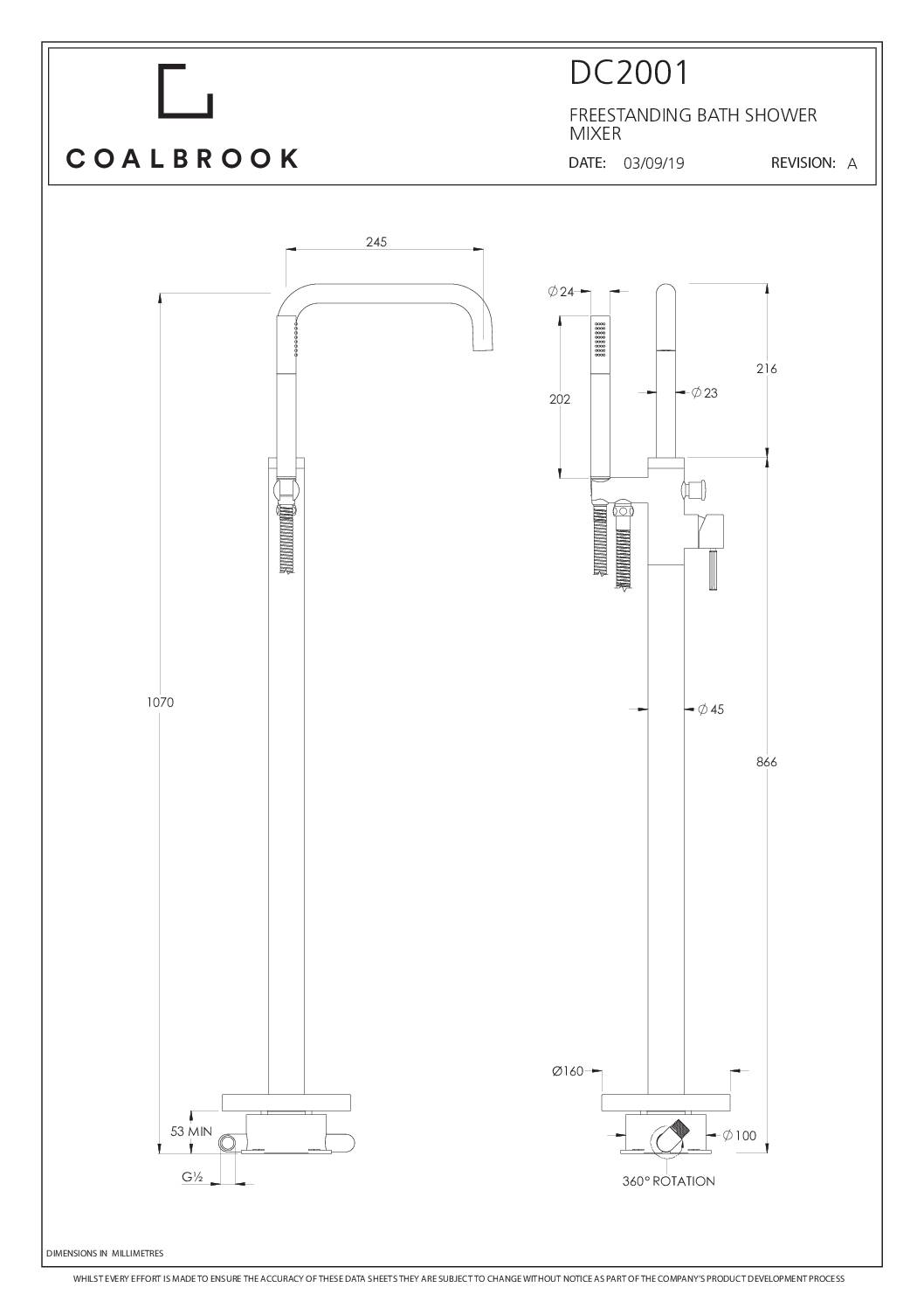 COALBROOK_Fiche technique_Mitigeur de bain freestanding_Collection DECCA