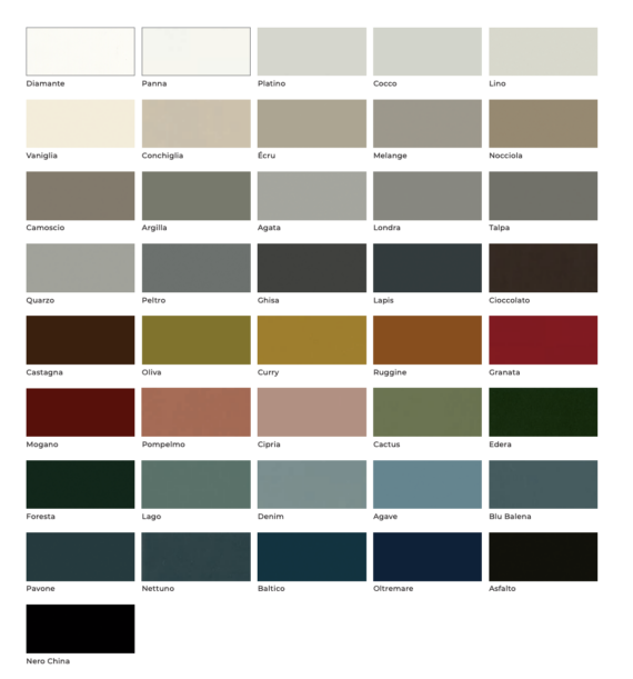 Calipso furniture - Matt lacquer colours