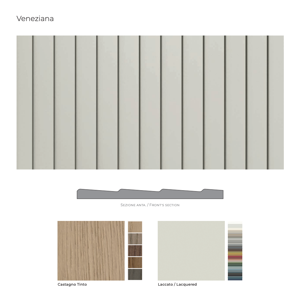 Calipso furniture - Veneziana textured finish