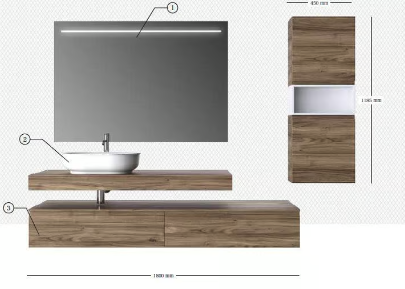 Schéma-Meuble-suspendu-Collection-Form-Ideagroup