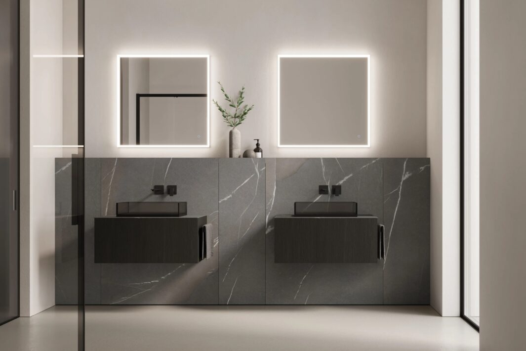 Ideagroup_WALL_Rangements_Invisibles_Salle_de_Bains_Façades_Gès_Cérame_Effet_Marbre