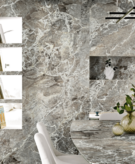Revêtement sol et mur en grès cérame-Collection Authentic Luxe - couleur Marble Aubisque -disponible chez Hydropolis