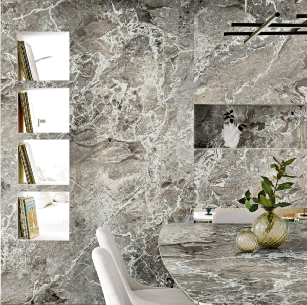 Revêtement sol et mur en grès cérame - Collection Authentic Luxe - couleur Marble Aubisque -disponible chez Hydropolis