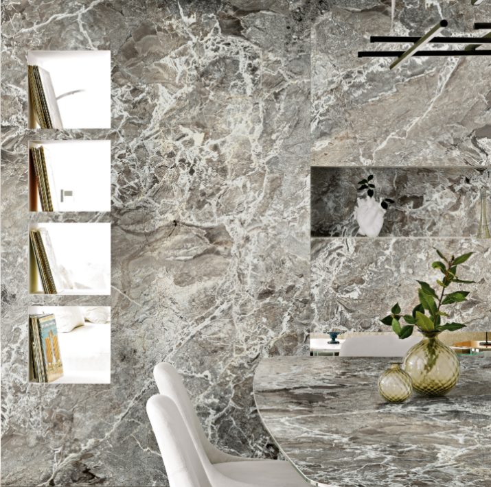 Revêtement sol et mur en grès cérame-Collection Authentic Luxe - couleur Marble Aubisque -disponible chez Hydropolis