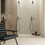Revêtement sol et mur en grès cérame - Collection Authentic Luxe - couleur Pearl Travertine - disponible chez Hydropolis