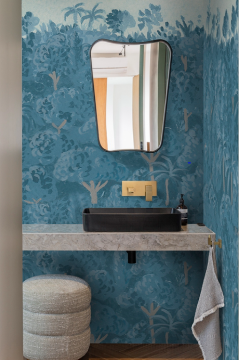 Wallanddeco - Revêtement mural Wet system - Collection Blue Fairy tale disponible chez Hydropolis.
